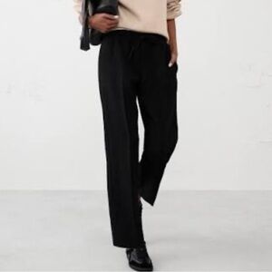Banana Republic Tapered Crepe Pull-On Pants Black Size XL NWT Dressy Office